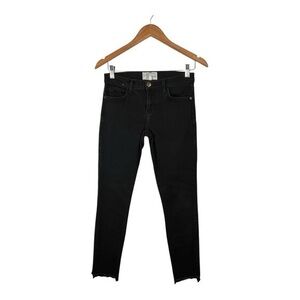 Current/Elliot Black Jeans‎ Mid-Rise Raw Cut Hem Women Size 26